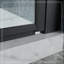 32 po Jusqu'à 33 3/8 po X 72 po, porte de douche pivotante semi-sans cadre en noir mat avec verre transparent