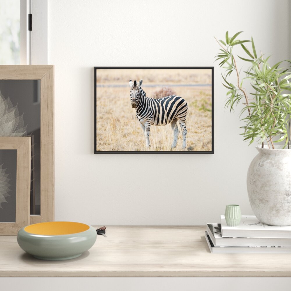 Gerahmtes Wandbild ZebraWildgras