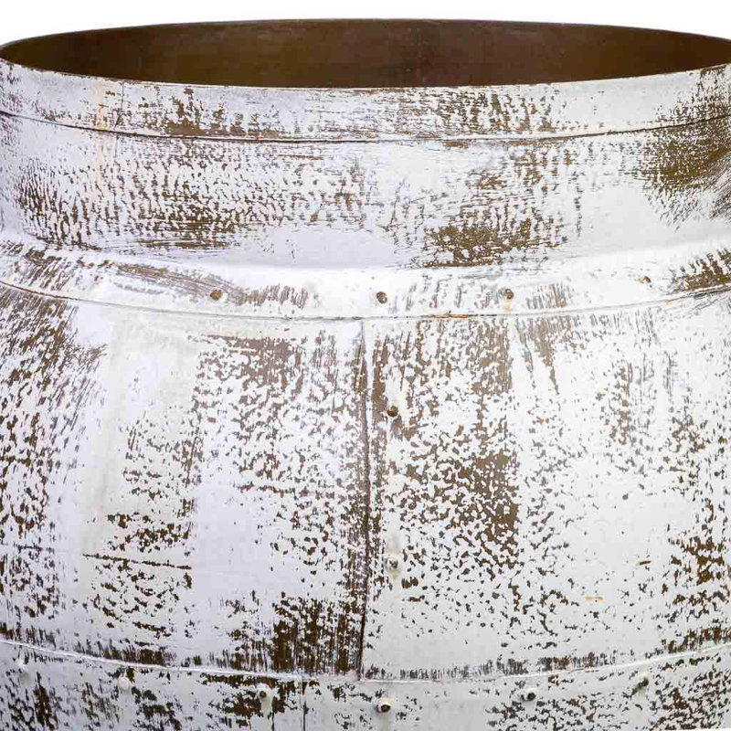 Delphina Metal Table Vase, White