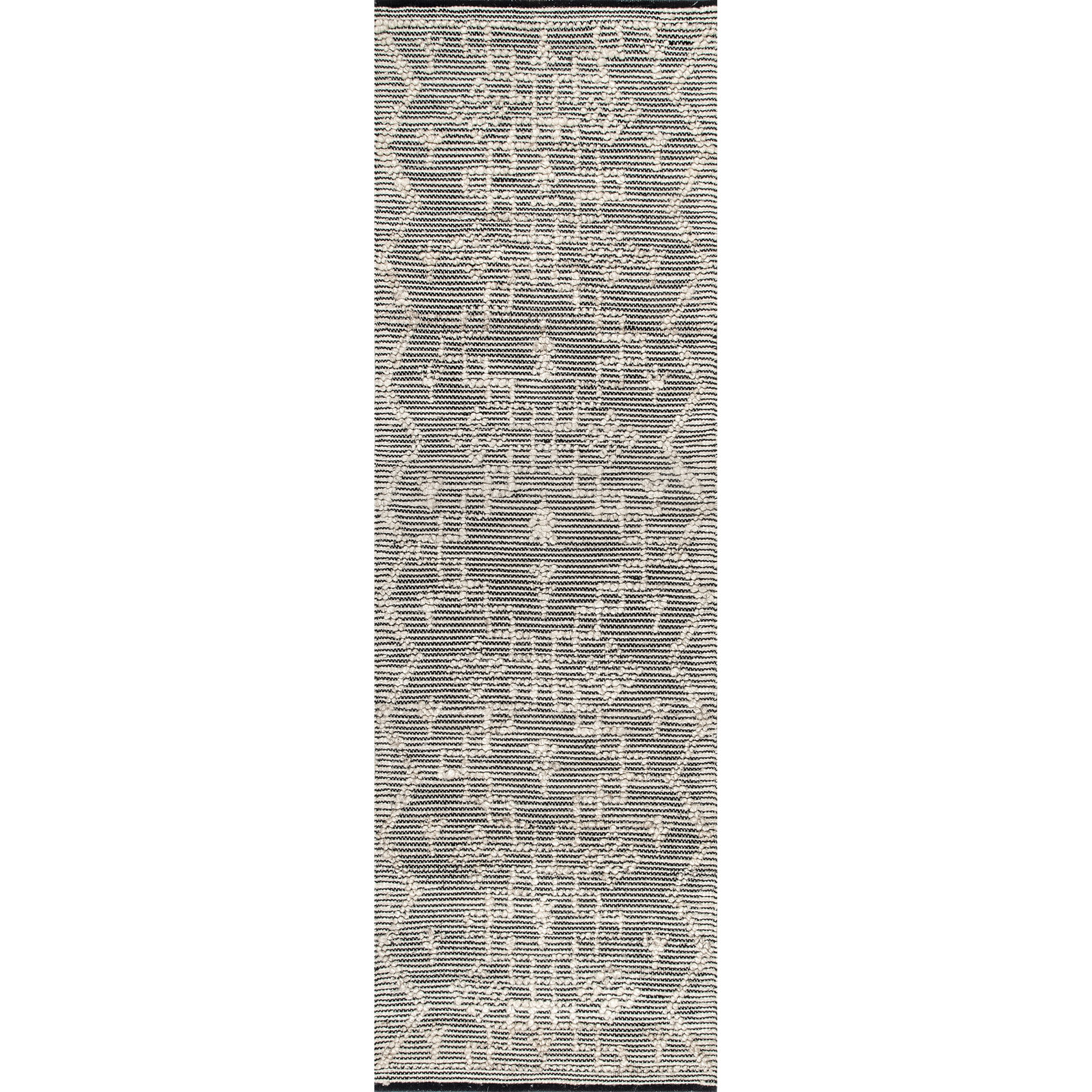 Beige Hand-Woven Moroccan Jute Rug, Runner 2'6" x 8'