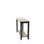 Table de salon moderne avec rangement à deux tons gris / noir et console moderne