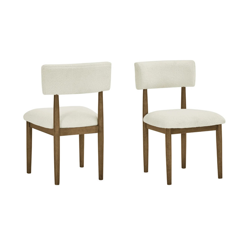 Ensemble de table de salle à manger en bois moderne Redhill avec chaises rembourrées, 5 pièces: table, 4 chaises