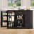 45.7''W  3 Drawer Sideboard with Pantry Doors, Adjustable Shelves and Large Drawer-554902958