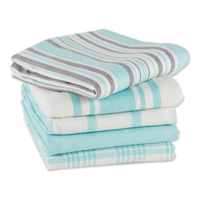 Cotton Stripe Jacquard Tea Towel Kitchen Towel