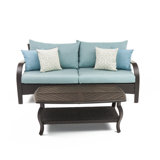 Barcelo 5 Piece Rattan Sofa Set with Cushions