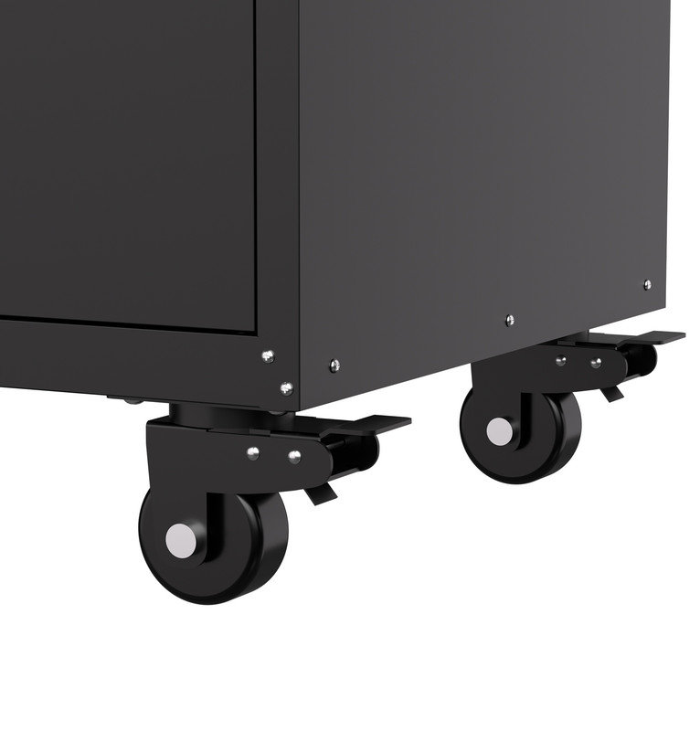 Armoire à outils roulante en métal 34,3 po - Rangement de garage robuste avec portes verrouillables et 3 tiroirs, organisateur d'établi mobile pour garage, atelier, maison