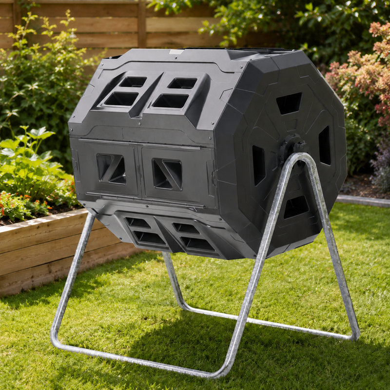 Algreen 43 Gallon Dual-Batch Tumbling Composter
