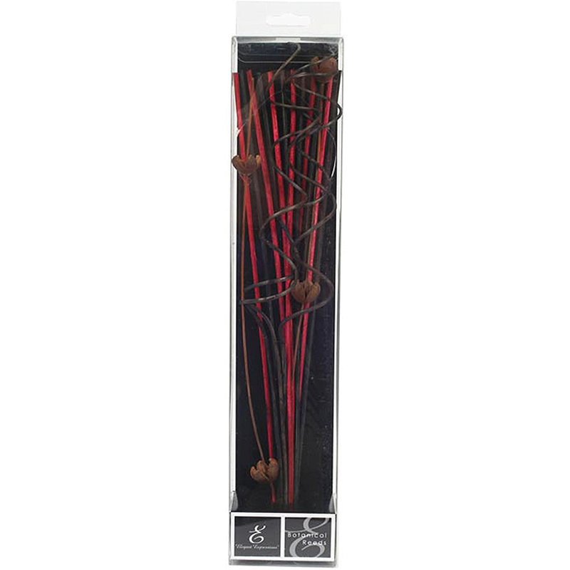 Hosley Set of 3 Botanical Diffuser Reeds, Red and Black, 12.5 Inch High for Home Decor, Bathroom Decor, and Bathroom Accessories - Ideal for Wedding, Party, DIY Crafting, Spa, Aromatherapy