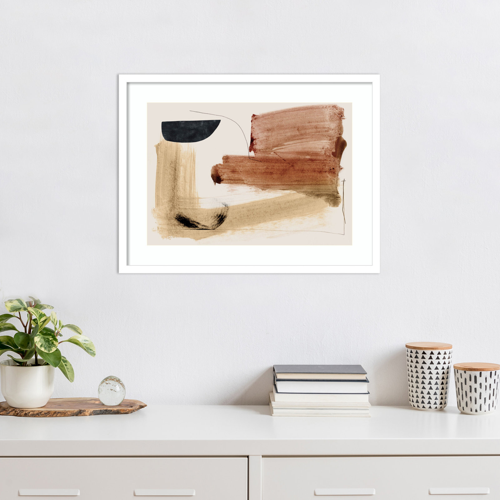 Cooking by Dan Hobday Wood Framed Wall Art Print, White, 19" H x 25" W