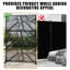 Freestanding Metal Privacy Screen, Laser Cut Decorative Garden Fence Panel with Stand, Rustproof Galvanised Steel Divider, 183x120cm, Black, Palm Leaf Pattern