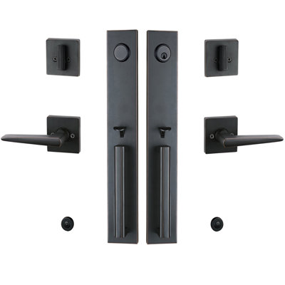 Handleset Deadbolt and Century Door and Rosette