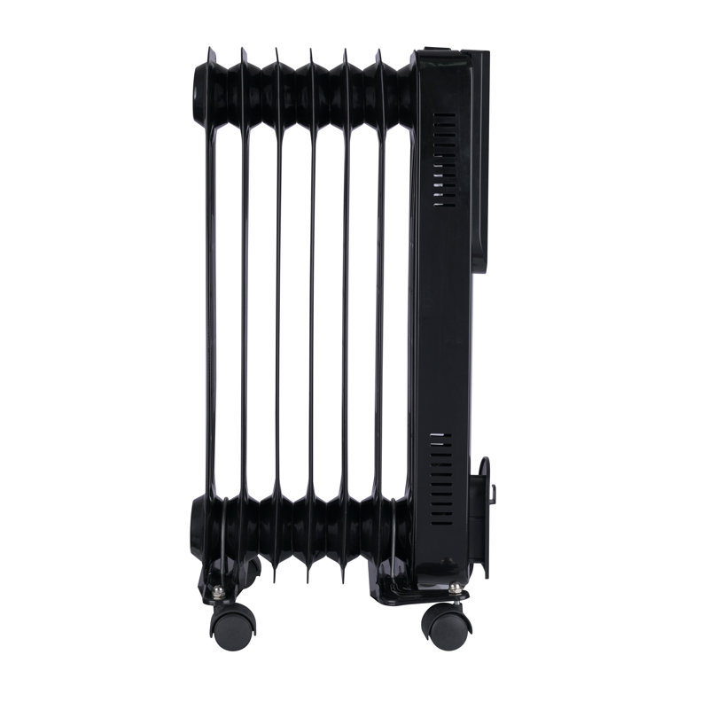 Techni Home Oil-Filled Radiator Space Heater, 7 Fins, Adjustable Thermostat, 3 Heat Settings (Low/Med/High), LED Display, Tip-Over & Overheat Protection, Portable Electric Heater for Indoor Use