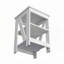 Table blanche avec 2 tablettes