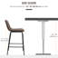 Ensemble de 2 tabourets de bar Corrigan Studio®, tabourets de bar à hauteur de comptoir, tabourets de cuisine de 26 po (66 cm) avec pieds en acier pour la salle à manger, allée de cuisine, café-228720031