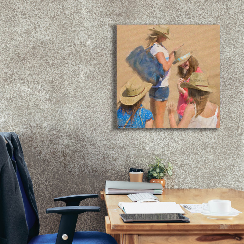 «Epic Graffiti», filles sur la plage, par Carlos Casamayor, art mural sur toile, 26 po x 26 po