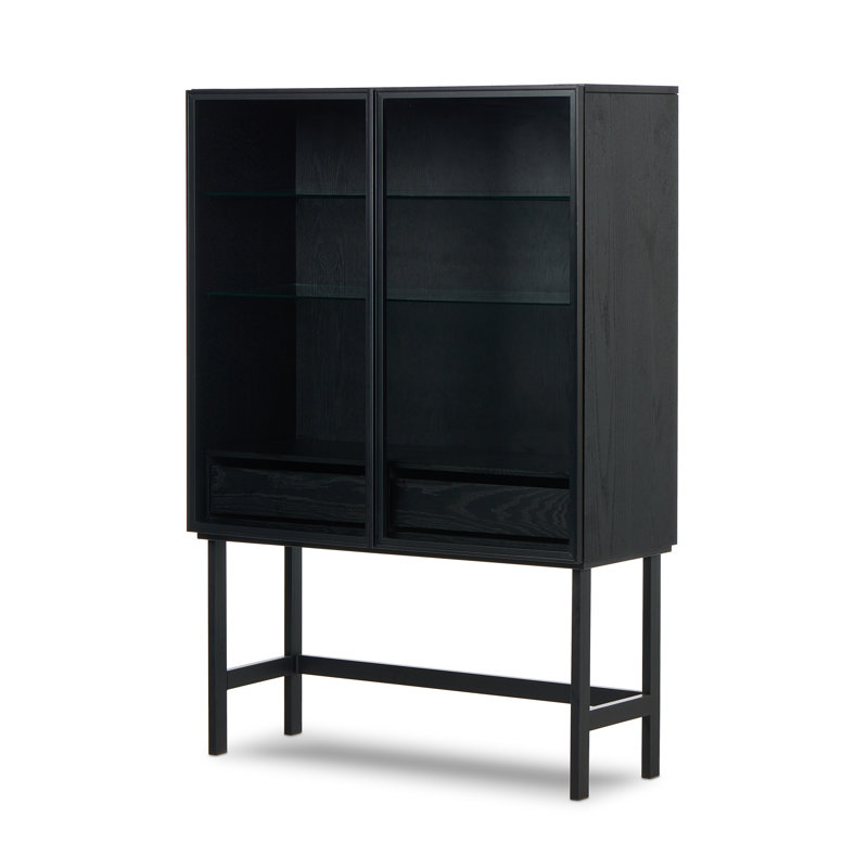 Hayward Cabinet-natural Walnut, Black Oak