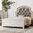 Blake Solid Wood Full Bed with Upholstered Headboard - Modern Wingback Design in Velvet