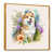 Toile avec cadre flottant or