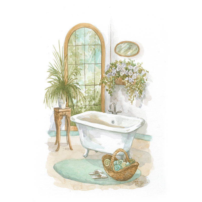 Bath In Spa II by Jerianne Van Dijk - Painting, 122cm H x 81cm W, Wrapped Canvas