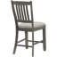 Chaises à hauteur de comptoir, finition gris antique, siège rembourré, en bois, hauteur de salle à manger classique, structure en bois, 2 pièces-171301578-171301577