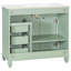 Meuble-lavabo de 36 po avec lavabo, armoire de salle de bain en bois massif avec tiroir rabattable, 3 tiroirs et 2 portes, conception élégante avec poignées en métal. (Ancien SKU: N725P356069F)-882878931