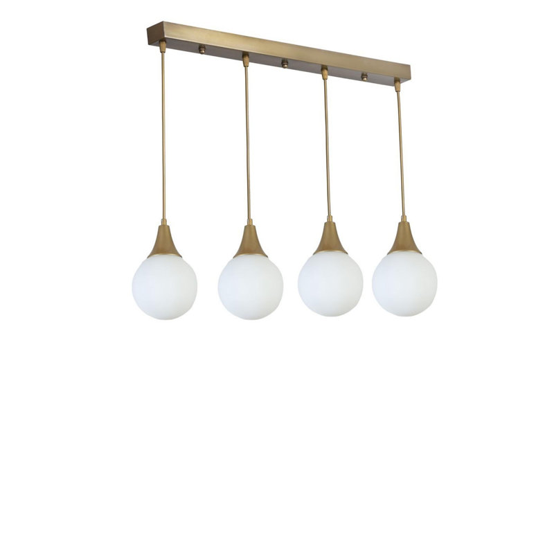 Chandle Chandelier, Gold/White