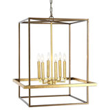 Kayce 6 - Light Lantern Rectangle Chandelier