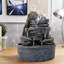 Fontaine de table d'intérieur avec fontaines à DEL avec boules roulées et empilage de roches empilées pour la maison et le bureau