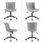 Swivel Adjustable Office Chair Ergonomic Faux Leather Desk Chair with Backrest Comfortable Padded Executive Chair for Home Office, Vanity Room-727822397