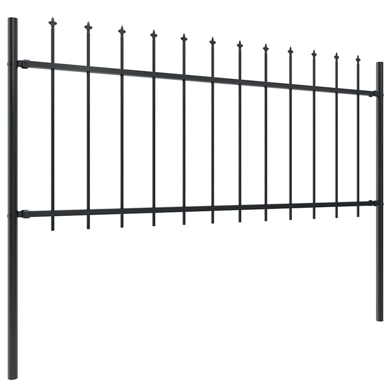 Raziya 2D Garden Picket Fence Panel, 1m H x 1.8m W