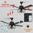 Elyis 52'' Ceiling Fan with Light Kit