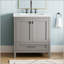 Meuble-lavabo de salle de bain 30 po avec lavabo et comptoir en marbre-1290323205