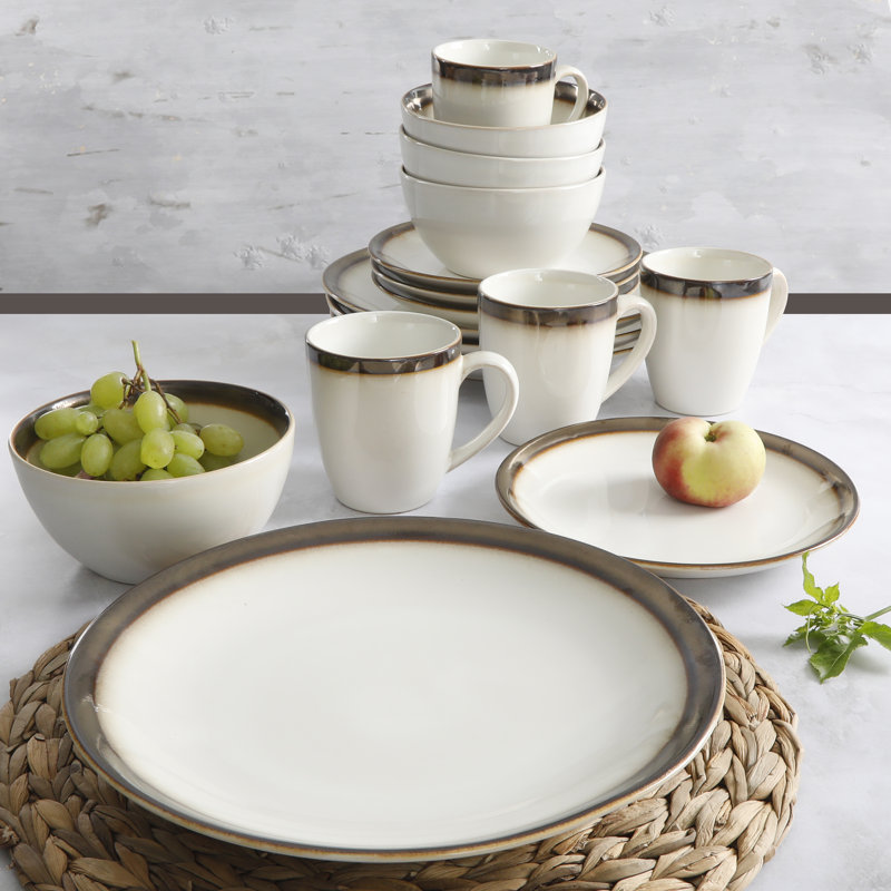 Gibson Elite Kashmir 16 Piece Dinnerware Set, Service for 4