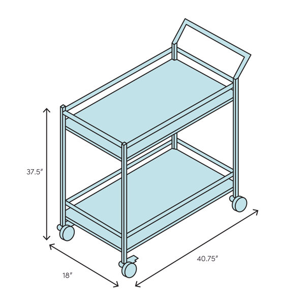 Bayou Breeze Ambrielle Rattan/Wicker Bar Cart - Wayfair Canada