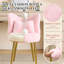 Fauteuil de coiffeuse à oreilles avec oreiller Bow, pieds en métal doré-129944535