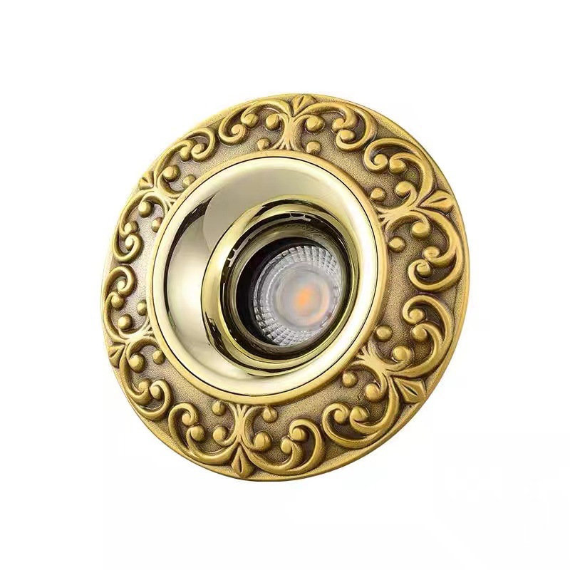 American-style Led All-copper Downlight, Recessed Anti-glare Spotlight For Villas Without A Main Light In The Living Room Ceiling.