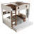 Solid Wood Full over Full Bunk Bed with Trundle, Storage Shelves & Hooks - No Box Spring Needed, Beige & Natural Finish-356072580-356072581