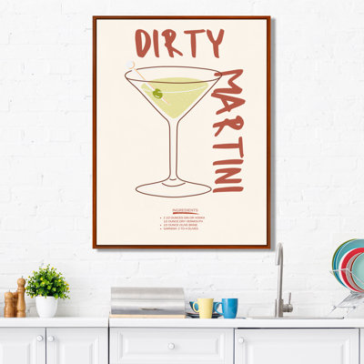 Salon d'art Martini sale avec olive à 5 à 7 cocktails