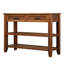 Console de style Mid-Century avec plateau en bois massif, 2 tiroirs de rangement et tablettes à niveaux, buffet pour le salon, la cuisine, la salle à manger, le vestibule, le couloir, le brun et le couloir de salle à manger