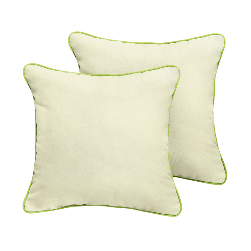 Sunbrella® Outdoor Reversible Throw Pillow, 18" x 18", Canvas Beige Sunbrella® Canvas