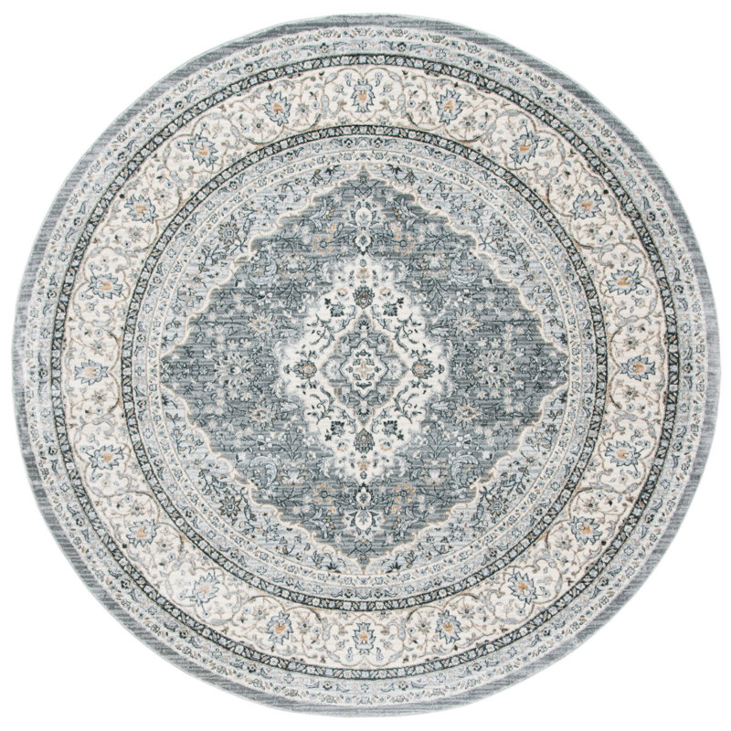 Delmer Performance Oriental Rug, Round 6'7"