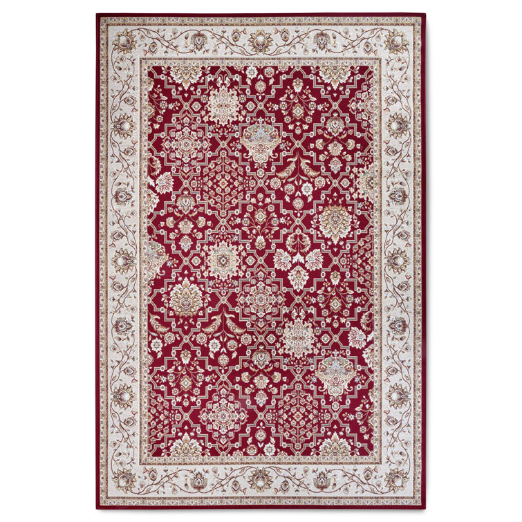 Kollektion 1767 Machine Woven Red cream Rug
