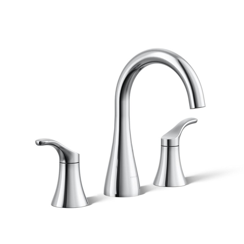Robinet de lavabo de salle de bain surdimensionné Simplice, Argent argent