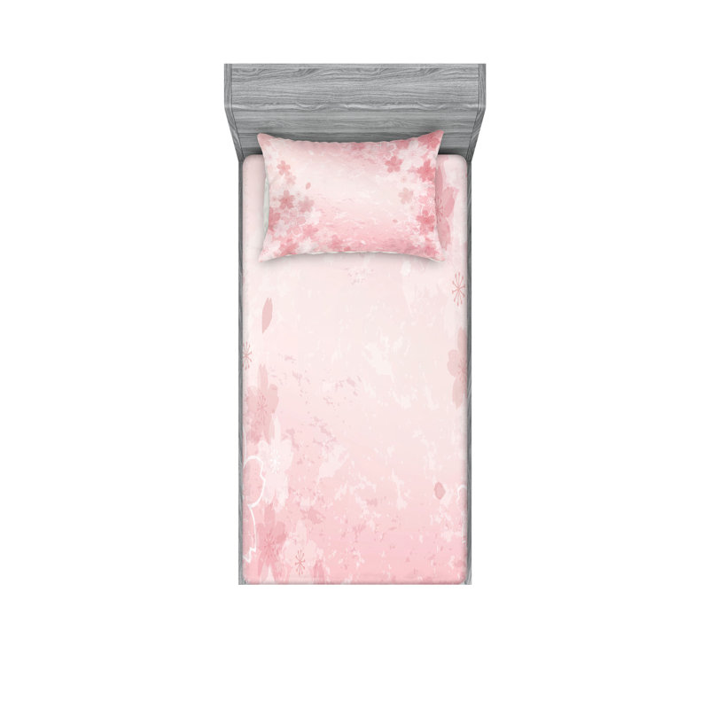 Drap-housse et coussin décoratif Ambesonne, Ensemble de draps pour lit simple + 3 pièces supp
