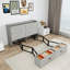 Lit escamotable avec tiroirs de rangement pour chambre d'amis, salon, cadre de lit moderne pour chambre à coucher