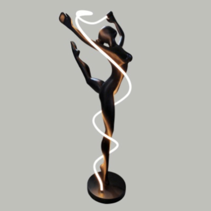 Bianchi 73'' LED Novelty Floor Lamp, Black