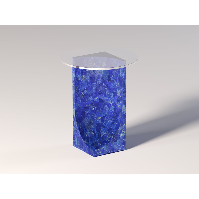 Chisel De Mason Side Table, Lapis Lazuli