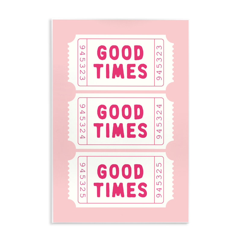 Plaque murale Good Times, H 15 po x l 10 po
