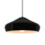 Radiance - luminaire suspendu 1 lumière Crease - Adobe - noir mat - l 15,25 po x H 6,5 po - ampoule remplaçable - cordon noir-546138261-546138257-546138266
