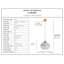 Luminaire suspendu en laiton brossé / vitrail à 1 lumière Mjael